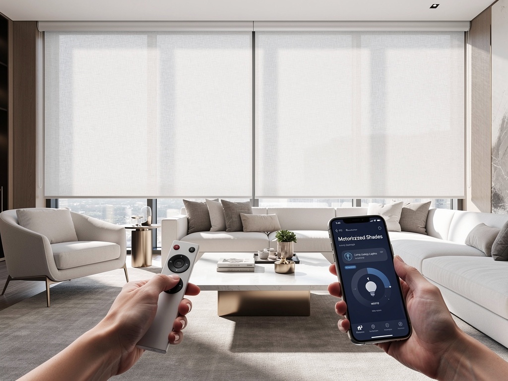 Motorized roller shades with smart home control